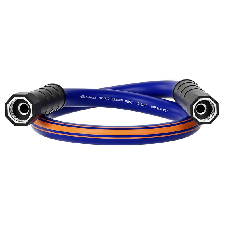 Garlephant garden leader hose 3 ft x 5/8""  short garden hose  Hose Reel Leader Hose  short water hose with Swivel Handle  Flexible  Sturdy  Lightweight  Female to Female Fittings  Ideal for Hose Reel - Image 1